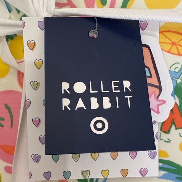 Roller Rabbit Multi-Color Tropical Melamine Platter with Green Rim - Picture 2 of 3